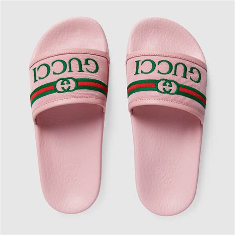 youth size gucci slides|Gucci slides kids girls.